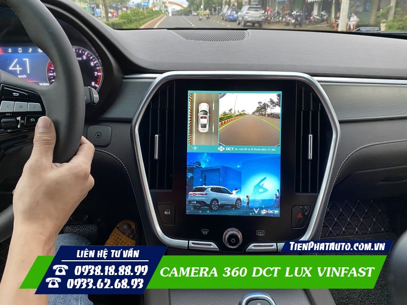 Hình ảnh hiển thị của camera 360 DCT LUX dành cho xe Vinfast